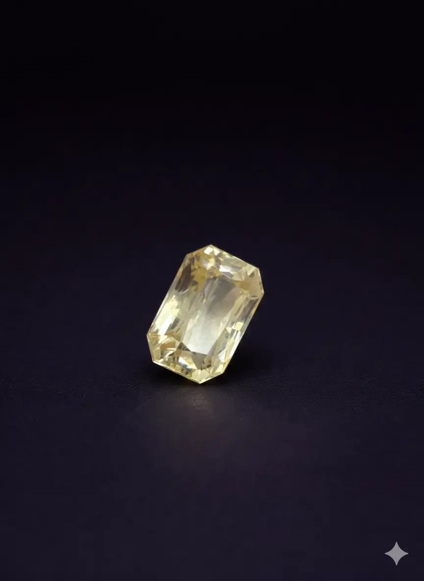 Yellow sapphire gemstone